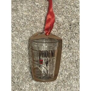 Starbucks 2021 Arizona Glass Been There Series Cup Mug Christmas Ornament - NEW